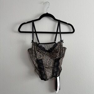 Leopard Bustier Bra Top